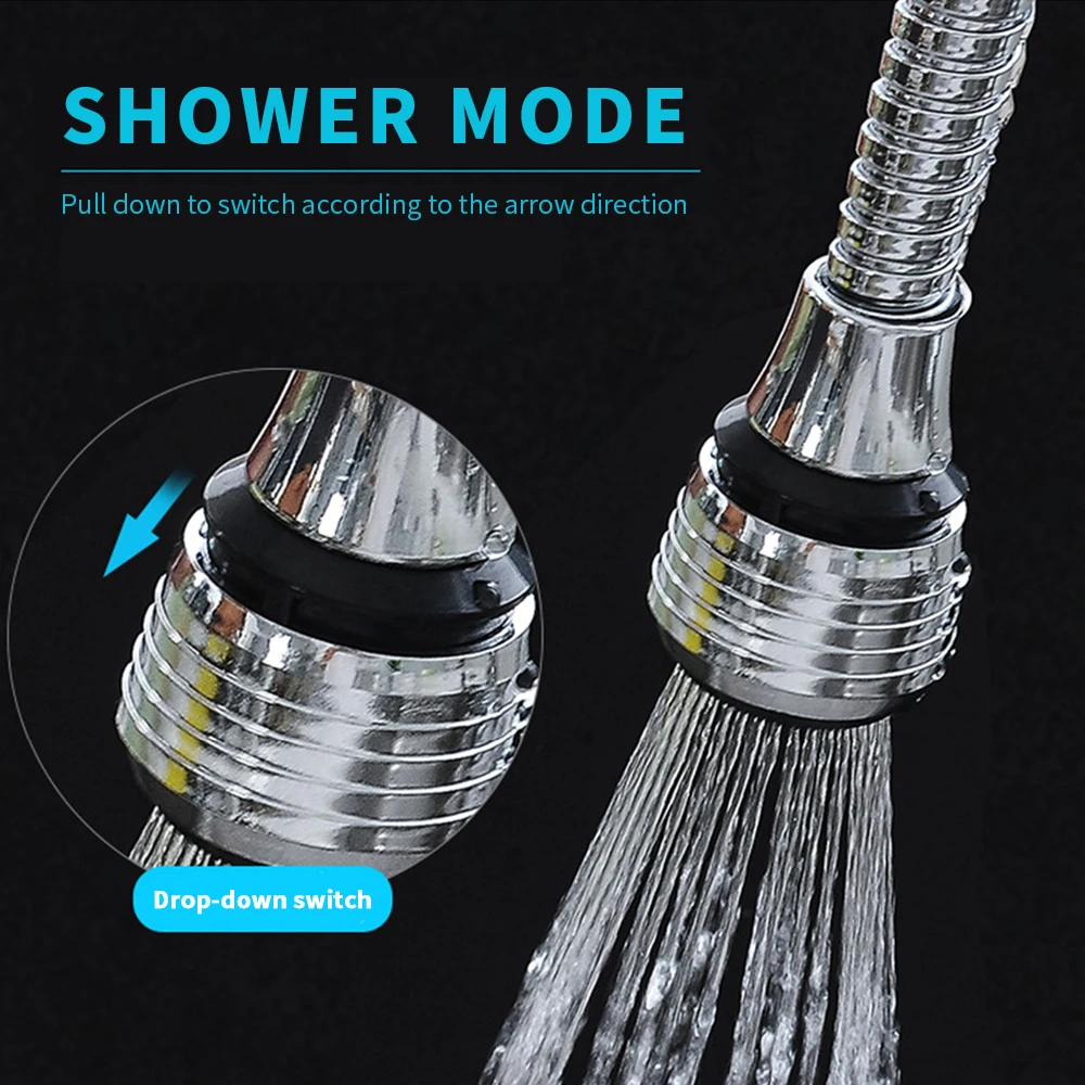 360 Degree Swivel Kitchen Faucet Aerator Adjustable Dual Mode Sprayer Filter Diffuser Water Saving Nozzle Connector Acessories