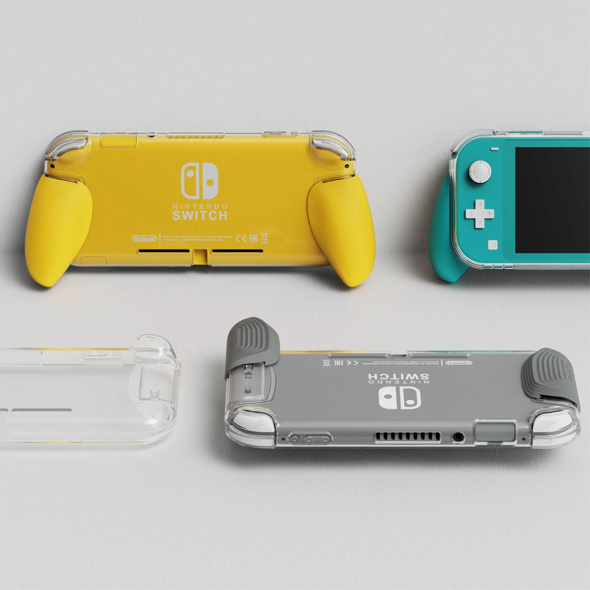 escudo com apertos substituíveis para nintendo switch lite