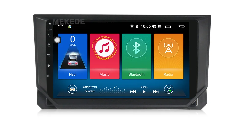 MEKEDE Android 9,0 4G+ 64G Автомобильный DVD Радио для сиденья Ibiza gps навигация 2 Din аудио мультимедиа FM