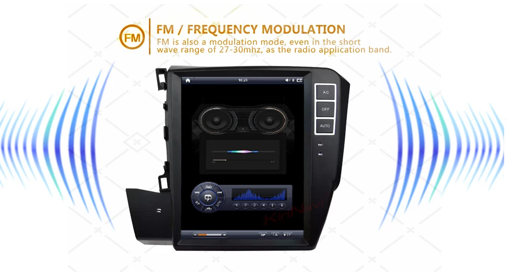 Best KiriNavi Vertical Screen Tesla Style 10.4" Android 8.1 Car Radio For Honda Civic Left Driving GPS Navigation Dvd Multimedia Play 3