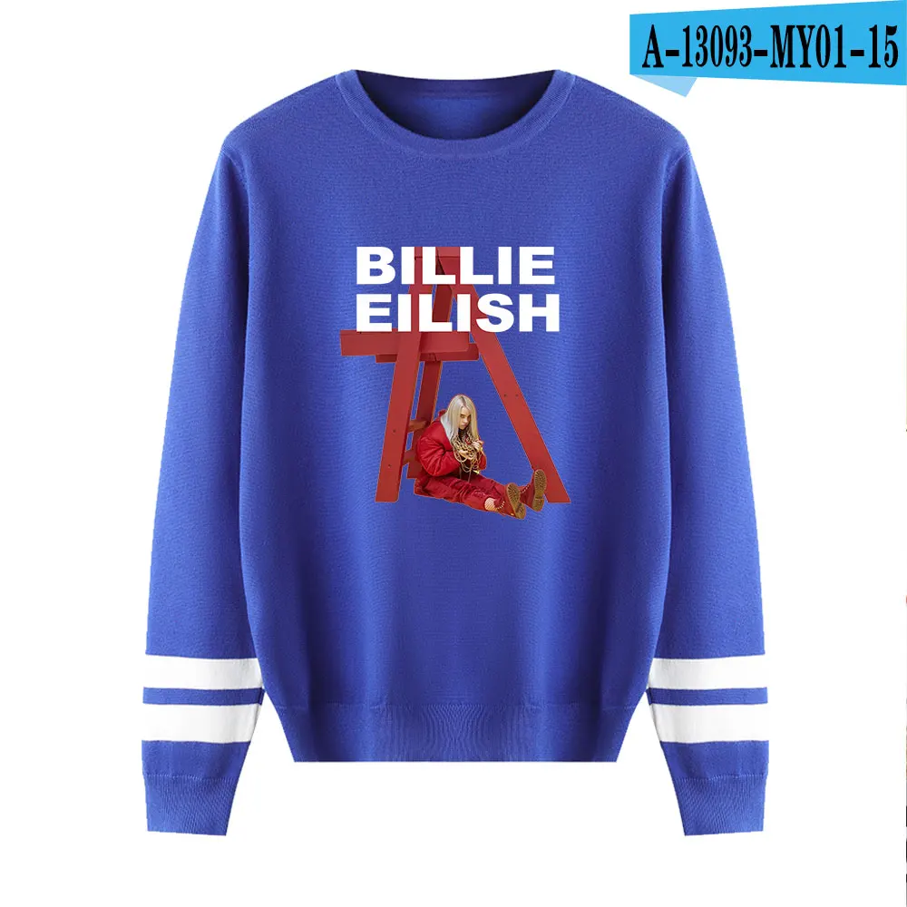 As picture Брендовые Дизайнерские мужские и женские вязаные свитеры Billie Eilish, весенне-осенние мягкие свитеры, пуловеры, мужские и женские повседневные топы - Цвет: As picture