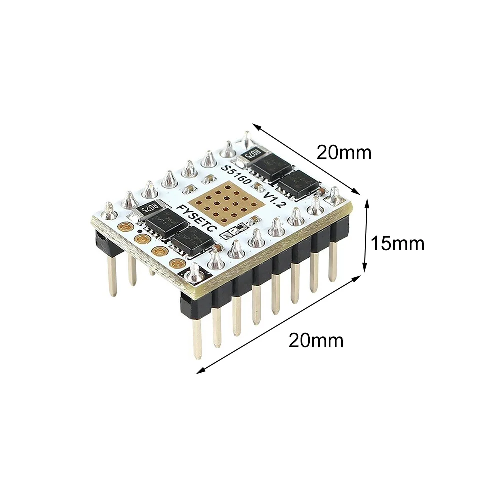 С радиатором стабильный Stepstick 3d принтер TMC5160 V1.2 бесшумные запчасти Драйвер шагового двигателя прочный модуль мини SPI интерфейсная плата