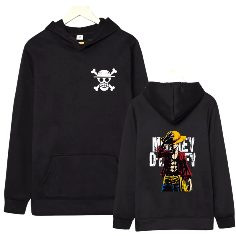 Hot Fashion 2019 Autumn winter New One Piece Luffy Men's Hoodies Sweatshirt High Quality Hoodies Men Hip Hop Moleton Masculino