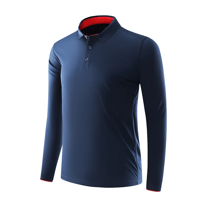 

В наличии, Спортивная быстросохнущая рубашка-поло из полиэстера с длинными рукавами 125 г, черная, красная, белая, зеленая, унисекс, осенняя рубашка с длинным рукавом