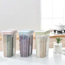 Platic зерновой контейнер коробка сохранение несколько сеток герметичный ящик для хранения Канистра с крышкой для кухни Хранение продуктов