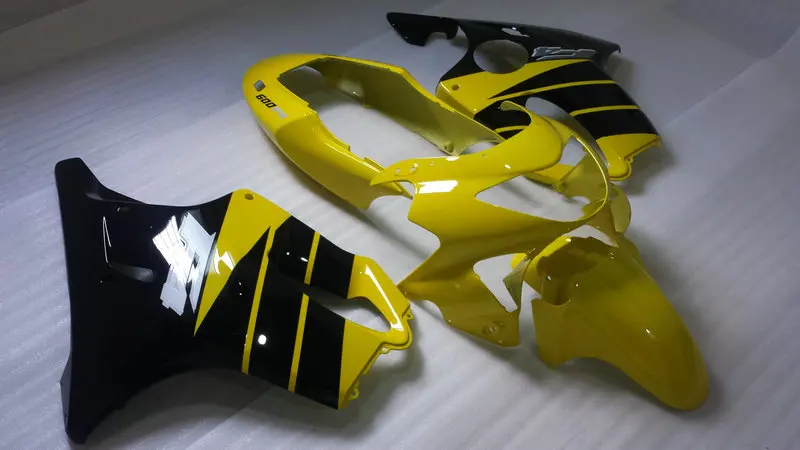 Мотоциклетный вставной обтекатель средства ухода за кожей комплект для HONDA CBR600F4 99 00 CBR600 F4 1999 2000 CBR 600F4 желто-черные Обтекатели Кузов+ подарки HU07