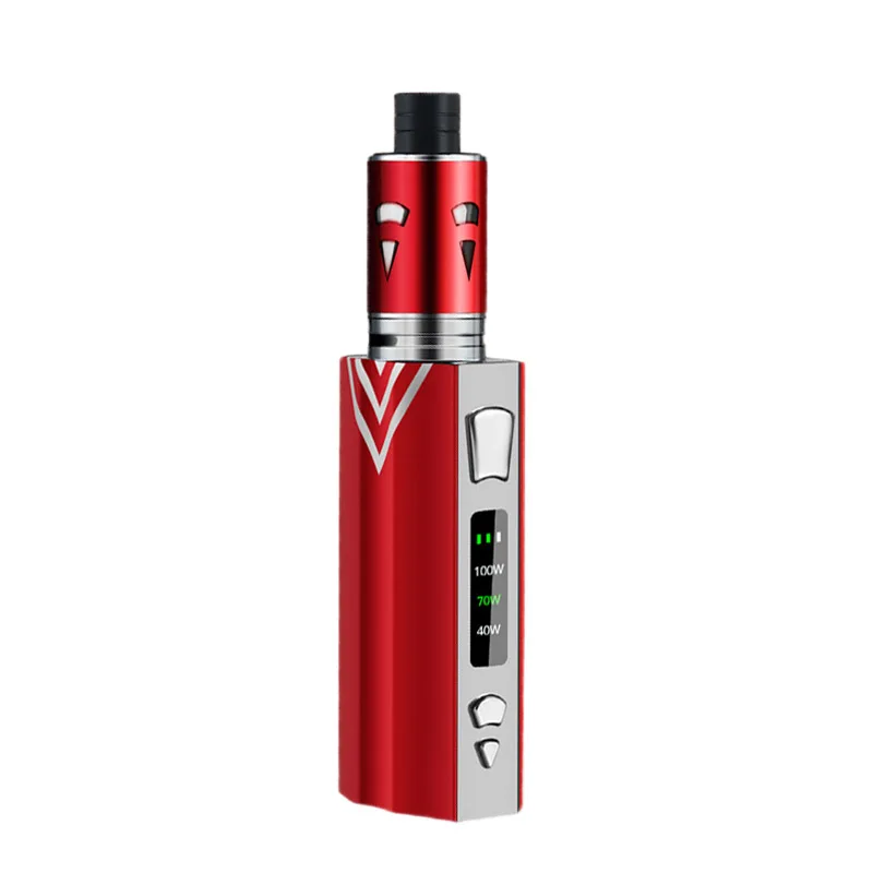 FERSHA vape набор, электронная сигарета, мод, набор, коробка, 2200 мАч, внутренняя батарея, 0,3 Ом, 2 мл, электронная сигарета, распылитель, для курения, вейпер - Цвет: red