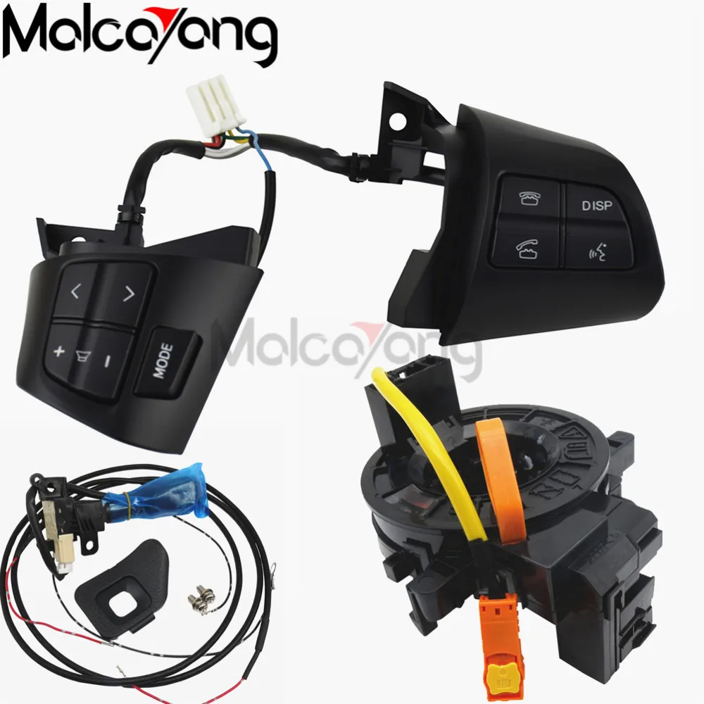 Black set A Кнопка дистанционного круизного управления для TOYOTA COROLLA ADE150 NDE150 NRE150 ZRE15, кнопки управления рулем автомобиля, переключатель с кабелями - Цвет: Black set A