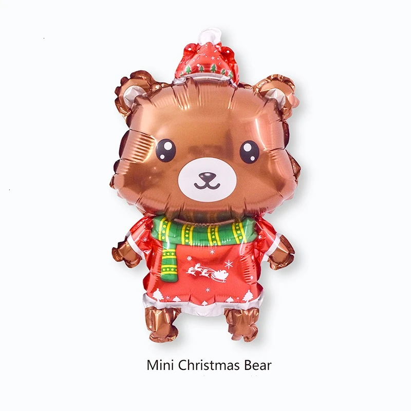 ministyle8 1 шт. Санта Клаус Алюминий Фольга воздушные шары небольшой мини рождественские носки для малышей; Детские Рождественская елка Снеговик олень украшения, товары для вечеринки для дома Globos - Цвет: ministyle8