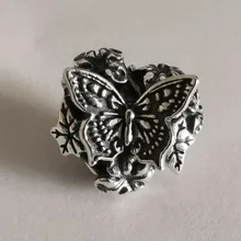 925 пробы Серебряная бабочка сочное сердце Шарм Подходит Для Европейского тролля 3,0 мм браслет ювелирные изделия