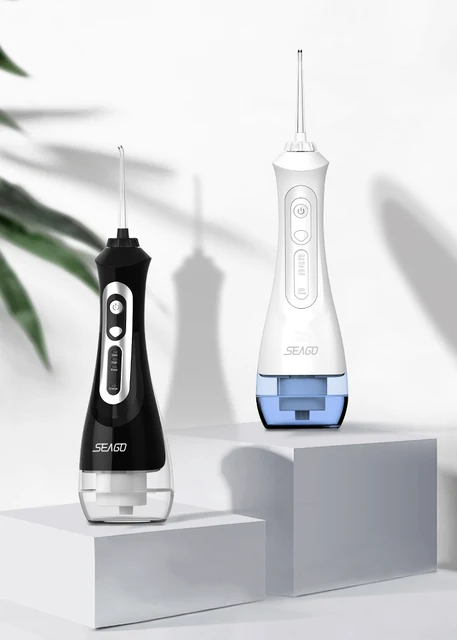 SEAGO nowy irygator doustny przenośna nić dentystyczna USB akumulator 3 tryby IPX7 200ML woda do czyszczenie zębów SG833 6