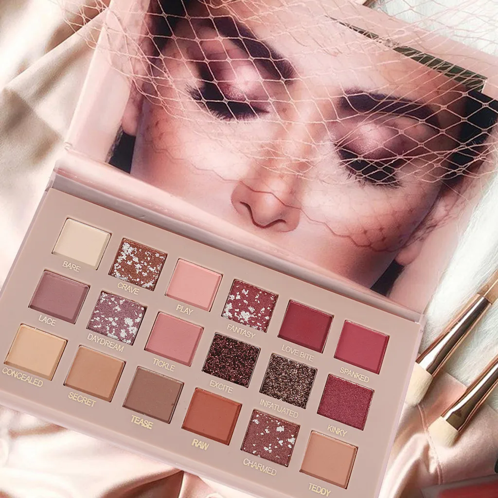 

INS Same Style 18 Colors Eye Shadow Makeup Pearl Metallic Eyeshadow Palette Eye Cosmetic For All Kinds Of Skin Drop Shipping