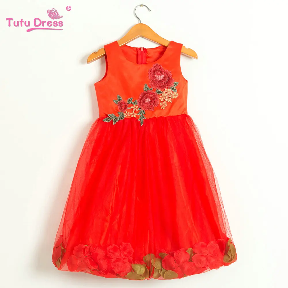 Новинка 2018 роскошные платья принцессы с цветами для девочек на свадьбу вечерние