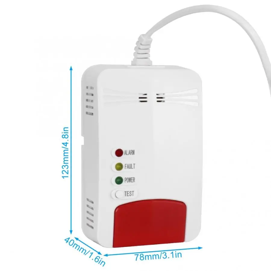 Детектор горючих газов детектор природного газа сигнализация Wi-Fi утечки горючих для Tuya 110-240V EU Plug
