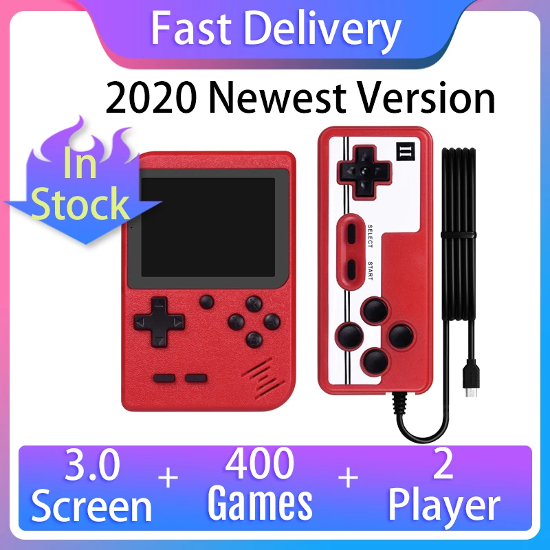 New Handheld Video Game Console Built-in 400 Retro Classic Games 3.0 Inch Screen Portable Mini 8 Bit Game Player