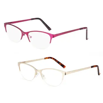 

Half Frame Metal Reading Glasses Women Men Presbyopia Eyewear Presbyopic Eyeglasses Spectacles Readers +1.0 to +3.0