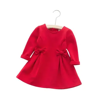 

red vintage noble dress age for 1 - 8 yrs toddler girls long sleeve christmas dress 2019 winter autumn kids clothes baby frocks