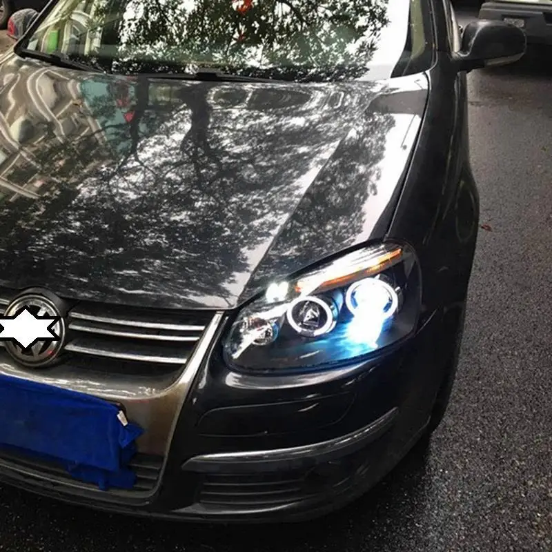 Assessoires Neblineros Para Авто дневные ходовые Drl светодиодные фары автомобиля фары в сборе 06 07 08 09 10 11 для Volkswagen Sagitar