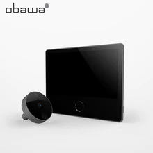 Obawa Wifi дверной Звонок камера видео-глаз глазок Xiaomi Mijia умный кошачий глаз для двери снаружи Беспроводная камера видео запись