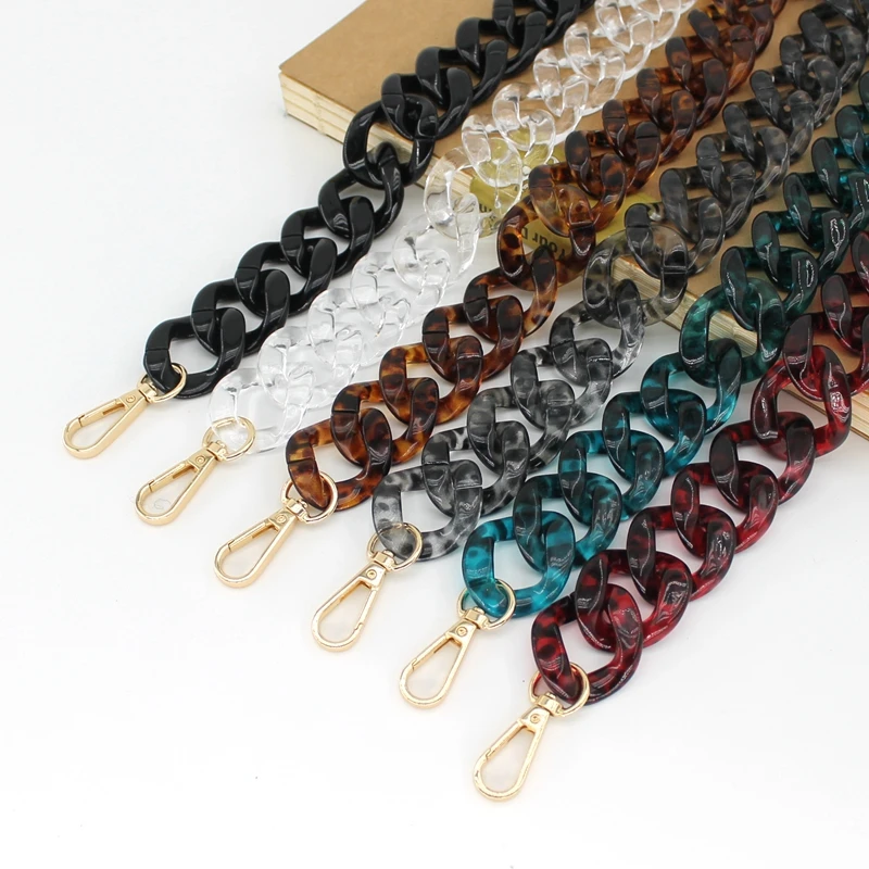 1PCS 44cm 60cm long  34cm Width Detachable Replacement Shoulder Strap Bag DIY Acrylic Resin Handbag Chain Plastic Strap 6 color