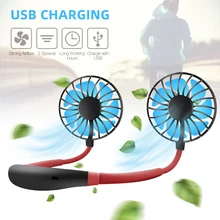 Мини USB портативный вентилятор нашейный вентилятор шейный браслет с перезаряжаемой батареей маленькие настольные вентиляторы ручной охладитель воздуха кондиционер для офиса