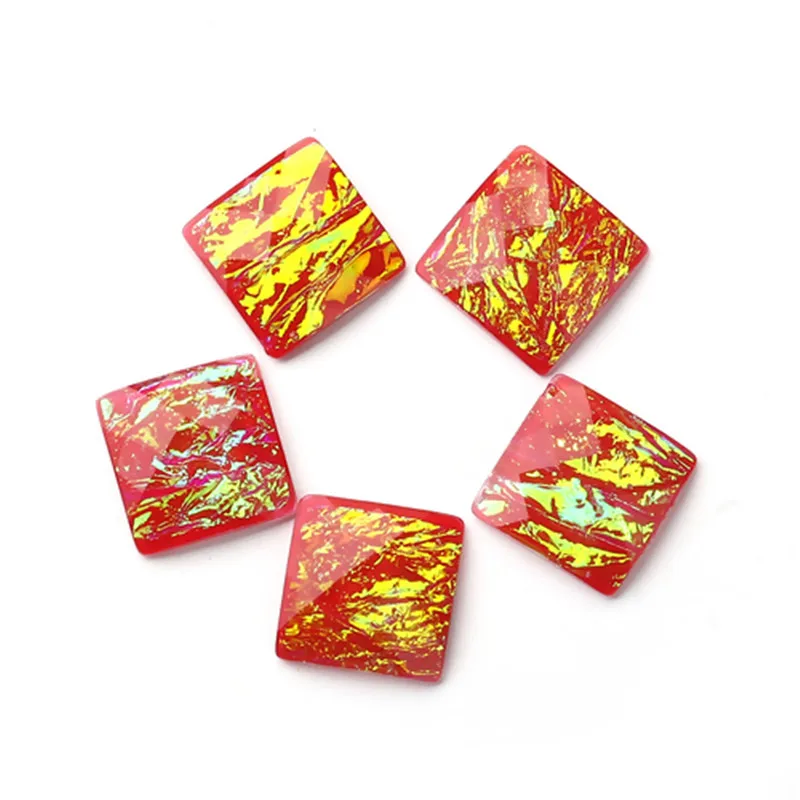 DoreenBeads модная смола AB Радужный цвет Aurora Borealis купольное уплотнение кабошон