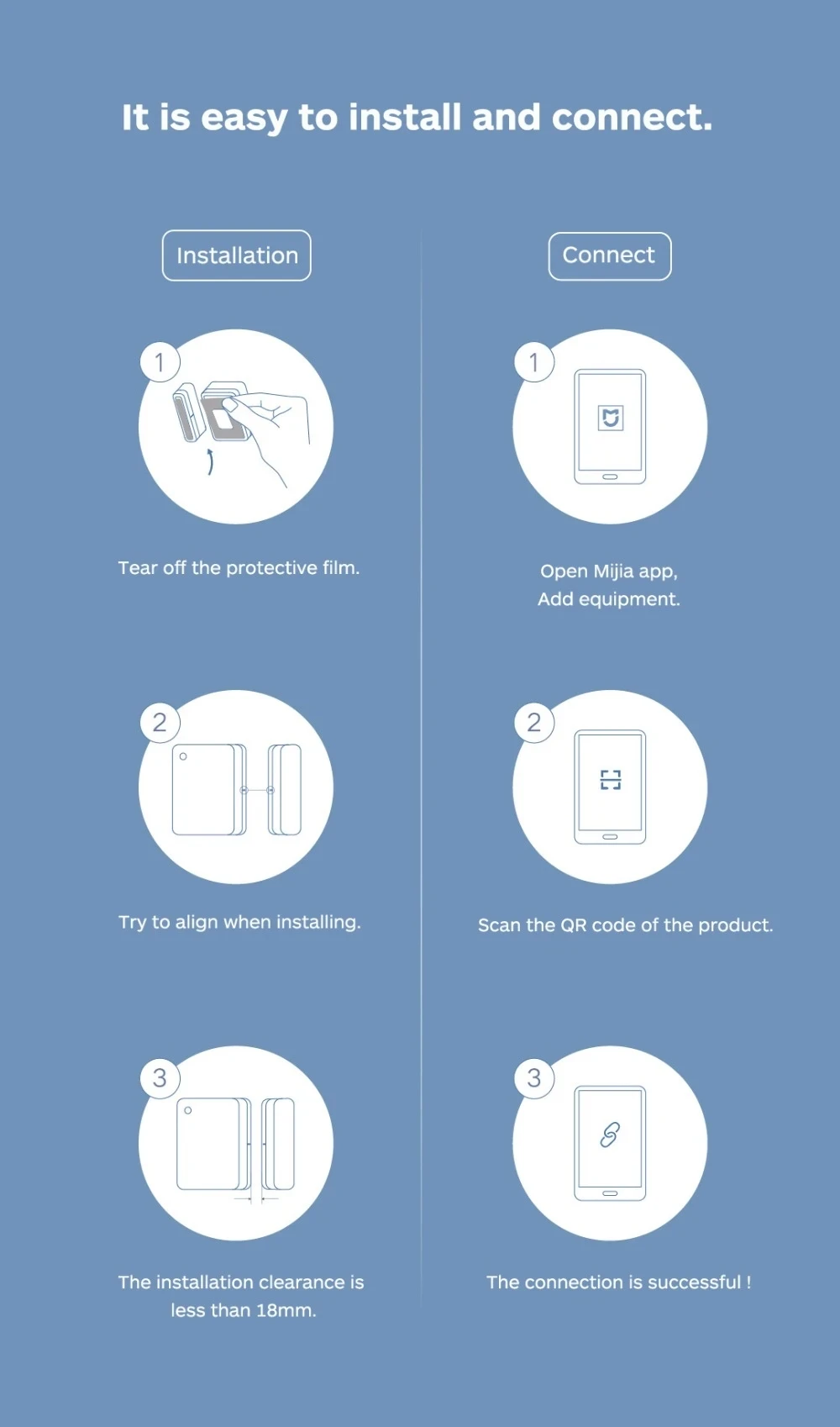 New Xiaomi Mijia Smart Door & Window Sensor 2 bluetooth 5.1 Light Detection OpeningClosing Records Overtime Unclosed Reminder (5)