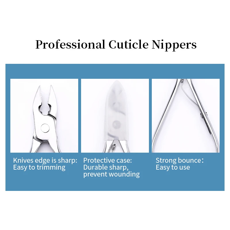 Nail Cuticle Nail Nipper Clipper Stainless Steel Dead Skin Remover Tweezer Trimming Clipper Pedicure Push Manicures Tools nail art pusher manicure set manicure pedicure kit nail care kit manicure tools nail manicure tools manicure pedicure tools pedicure tools dead skin remover