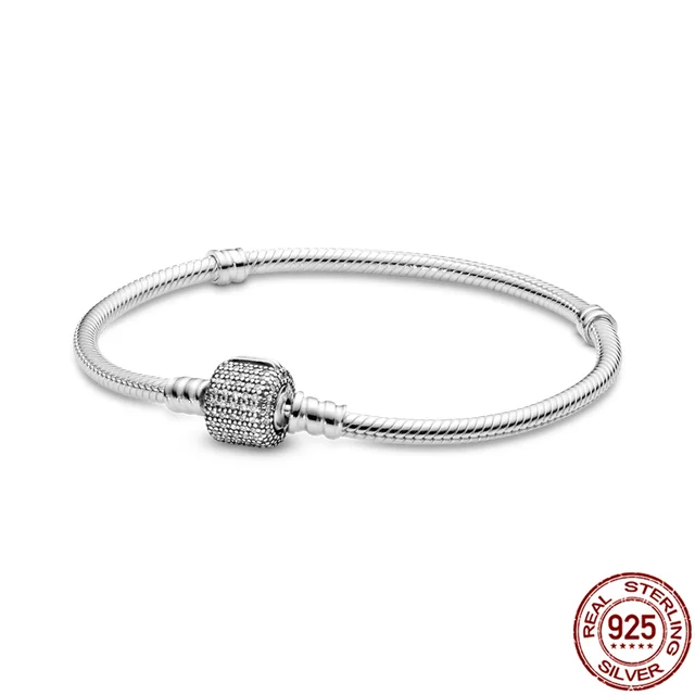 CodeMonkey Hot Sale Classic Series 100% 925 Sterling Silver Heart Bracelet Fit Original Beads Charms DIY Jewelry Gift For Women 4