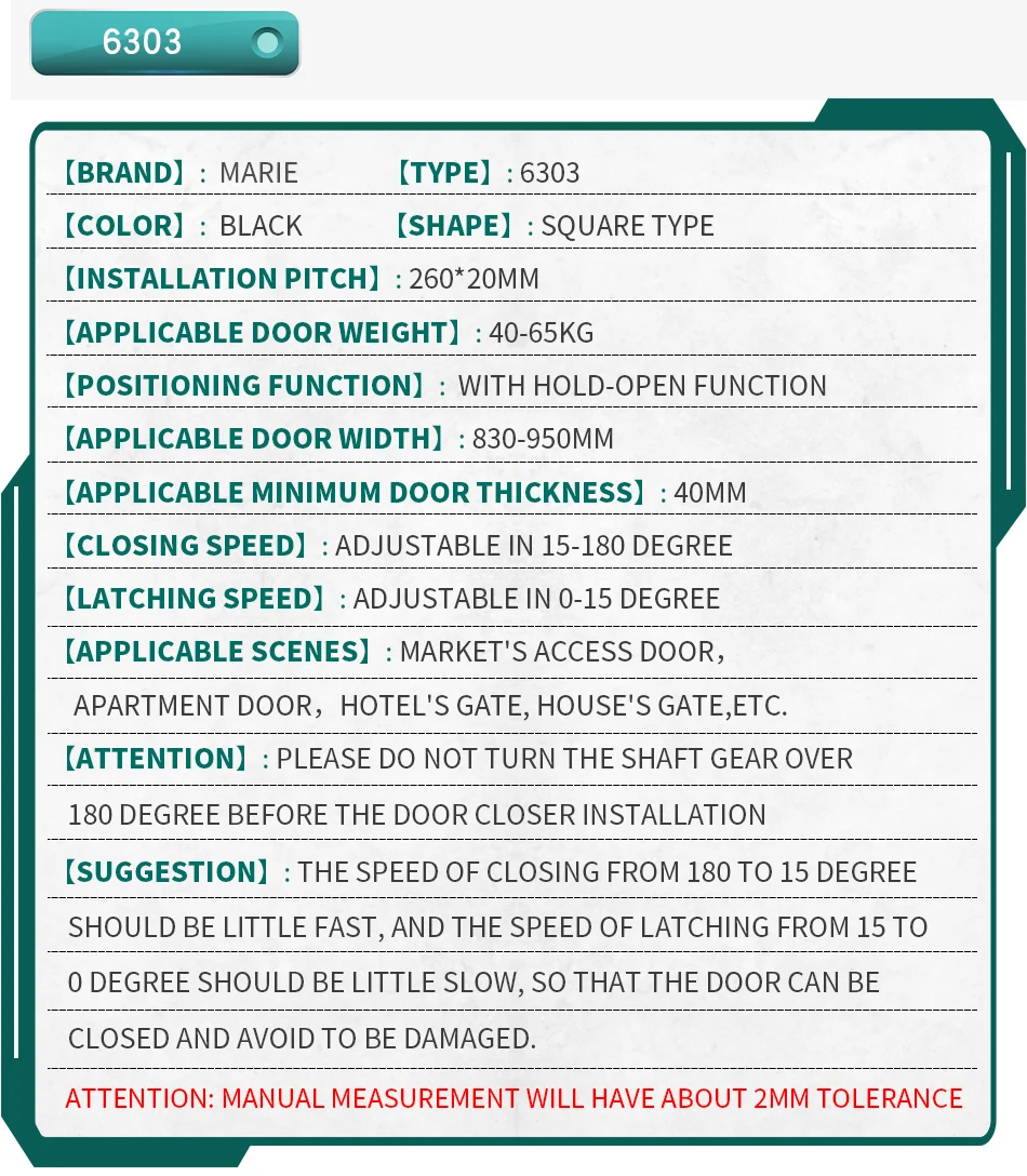 Black-color-6303-Marie-buffer-door-closer-Home-hydraulic-door-spring-automatically-close-the-artifact-positioning-40KG-65kg_17