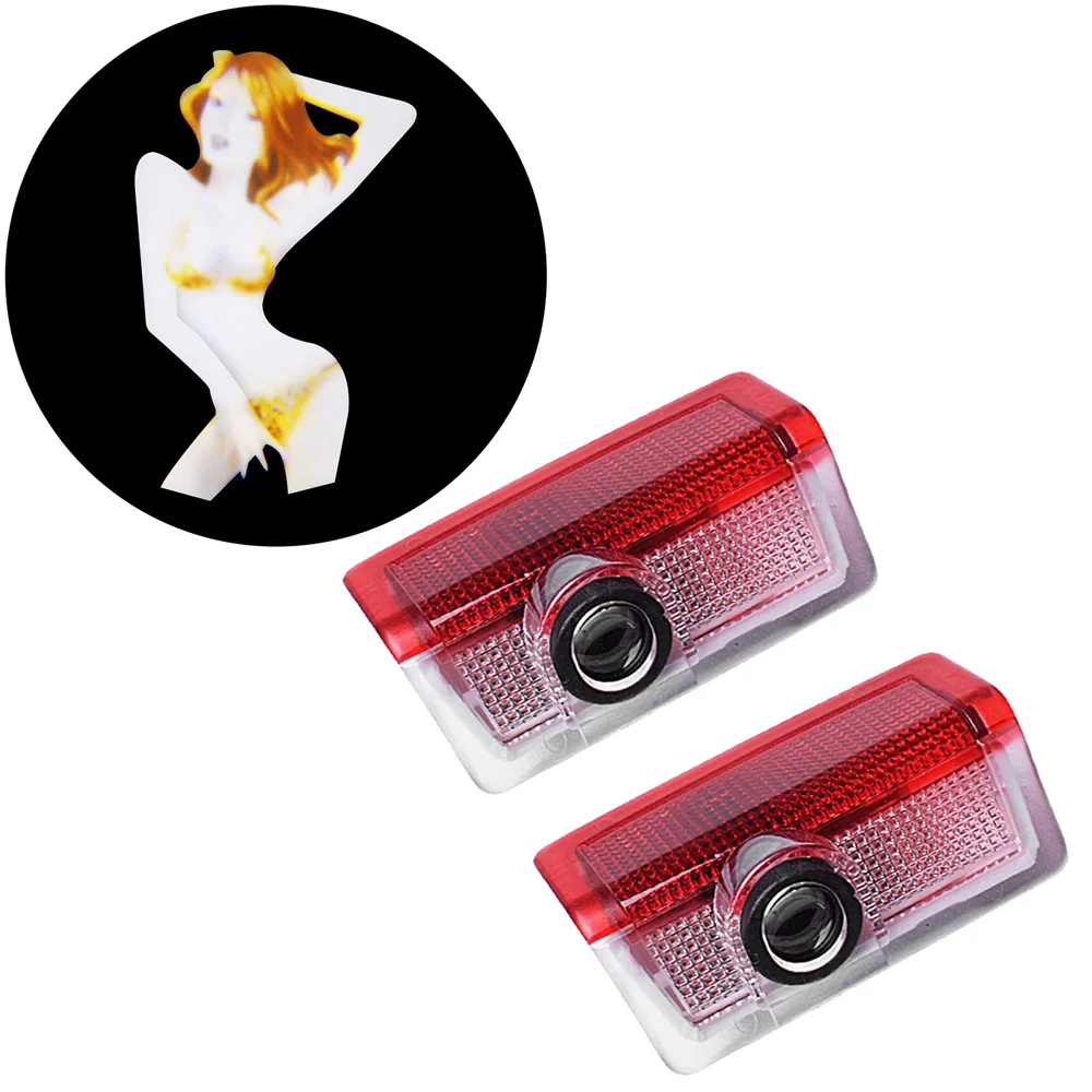2-40 pcs Sexy Lady Logo Car Door Courtesy Welcome Light Led Ghost Shadow For Mercedes Benz A B C E Class ML GL C63 GLA GLS GLC