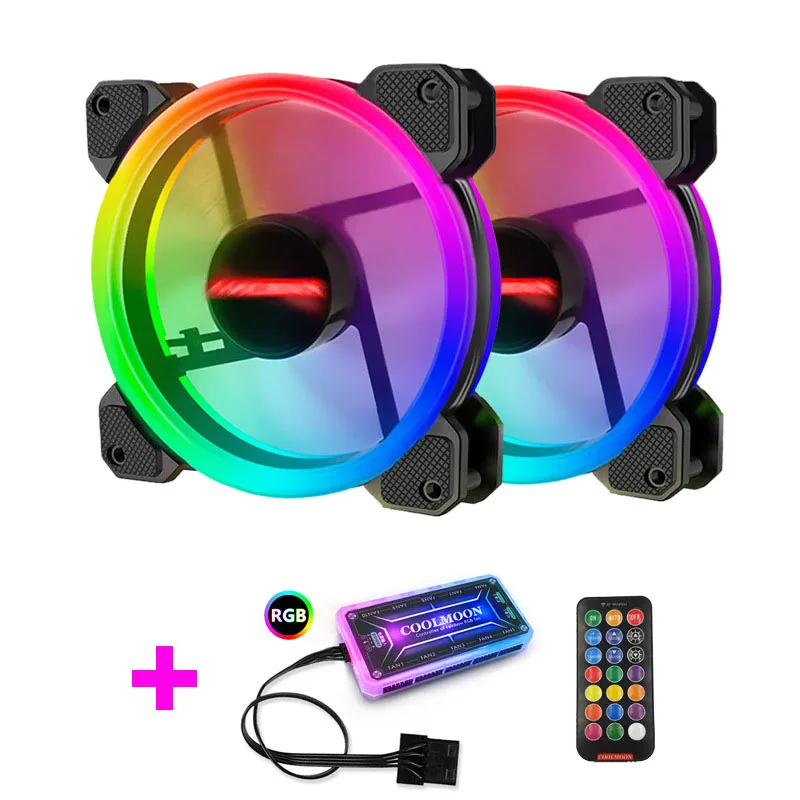 COOLMOON GUANGMANGRGB чехол для компьютера PC охлаждающий вентилятор RGB Настройка 120 мм