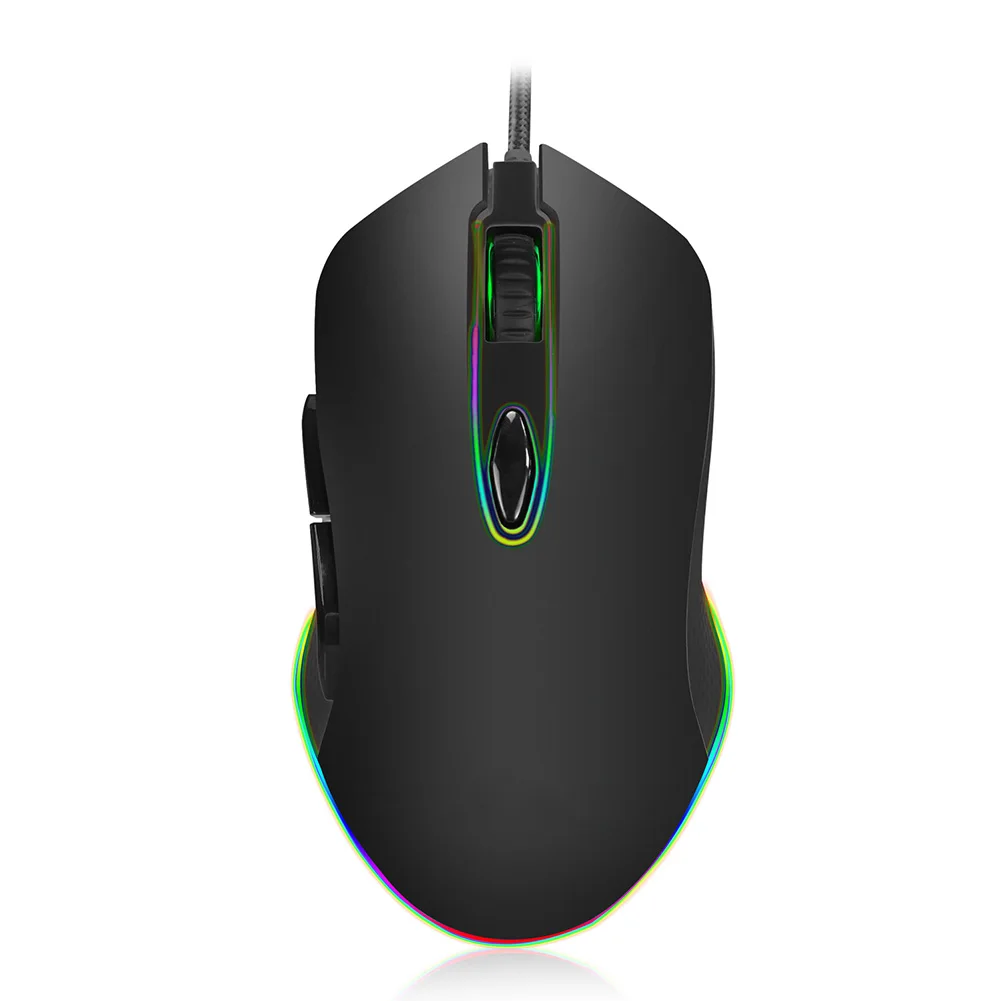 4800DPI USB Wired 4 RGB Light Modes 6 Buttons Optical Gaming Mouse Gamer Laptop PC Mice | Компьютеры и офис