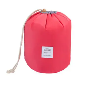 

Large-Capacity Nylon Cylinder Cosmetic Bag Three-Piece Multi-Function Drawstring Wash Bag Portable Travel Storage Bag