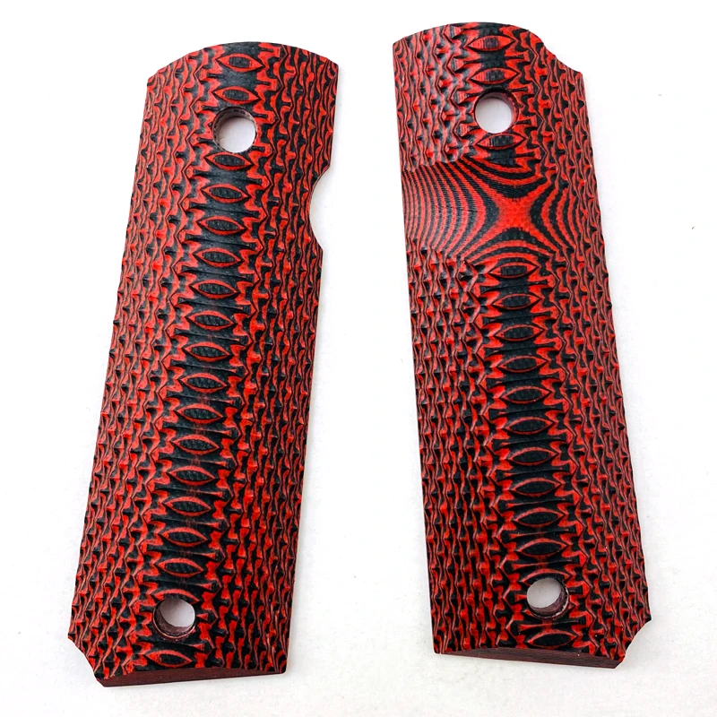 2 шт. тактика пистолет 1911 ручки патч красный G10 пользовательские CNC материал
