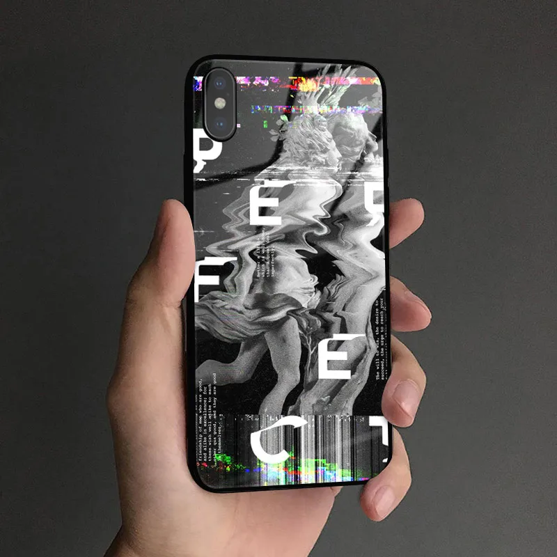 Мягкий силиконовый чехол с абстрактными блестками для Apple iPhone 6 6s 7 8 Plus X XR XS 11 PRO
