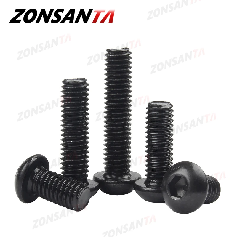Hex Socket Screw M2 M2.5 M3 M4 M5 M6 Grade 10.9 Round Carbon Steel