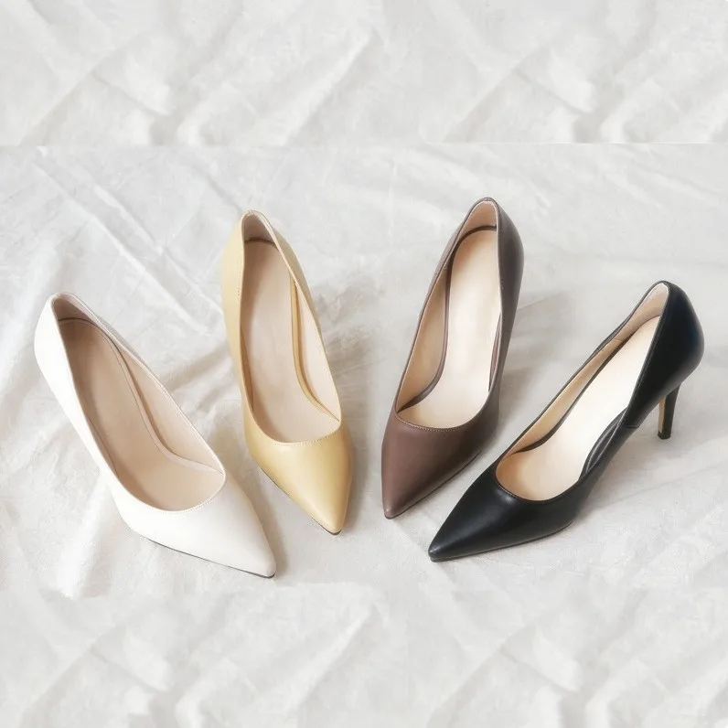 

2020 New Arrive Women Pumps Top Quality Pu Leather Shoes Pointed Toe Office Classic Summer Casual Shoes Woman B0053