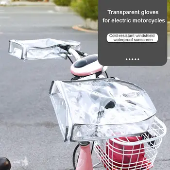 

Four Season Motorcycle Scooters Handlebar Gloves Winter Thermal Waterproof PVC Scooter Motorbike Handle bar Hand Cover Muffs