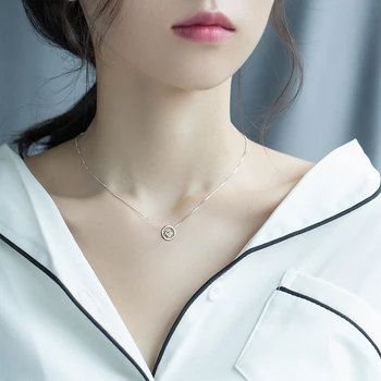 

LISM 925 Sterling Silver Necklace Sparkling 3ACubic Zircon Necklace For Women Summer Fashion Trendy Choker Jewelry 2020