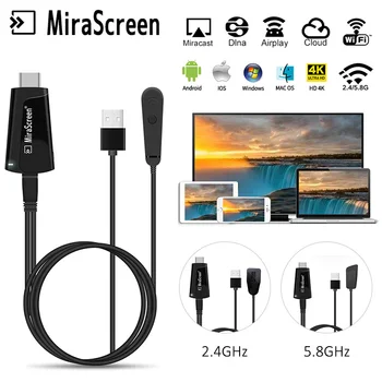 

Mirascreen k8 Wifi Display Dongle Receiver Android TV Stick 4K 3840*2160 30P HD K6 2.4G Wifi for Apple Android windows TV dongle