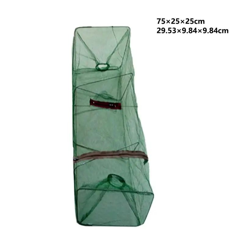 60x24x24cm Filet pour pêche à la crevette,piège manuel pliant avec