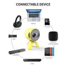 Европейский регулирующий желтый YG220 проектор домашний Мини Миниатюрный развлекательный портативный HD проектор