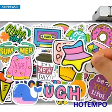 

50pcs Retro Fashion Style Summer Small Fresh Lovely Stickers for DIY Stationery Scrapbook Phone Laptop Suitcase Decals Stickers