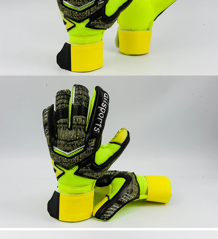 Мужские wo мужские детские профессиональные футбольные вратарские перчатки толстые 4 мм латексные 5 пальцев сохраняют защиту