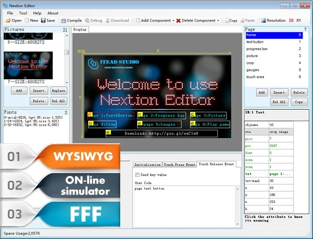 800x480 uart hmi inteligente módulo lcd painel