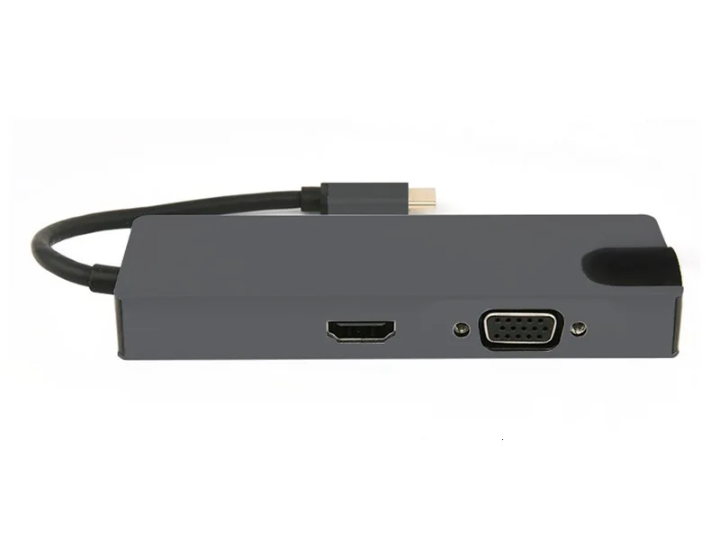 SeenDa Dock 3,0 USB Hub type C к HDMI 4k VGA PD RJ45 Gigabit LAN SD/TF карта HDMI концентратор адаптер станция для Macbook Pro samsung