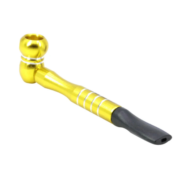 1PC New 100*23mm Mini Detachable Portable Small Metal Pipe Herb Smoking Pipe With Flat Head Nozzle Smoking Accessories