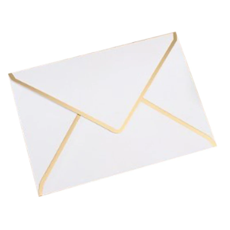 

15/Piece, 190mmx140mm Hot Stamping Envelope 250G Pearl Paper Wedding Business Invitation Envelope