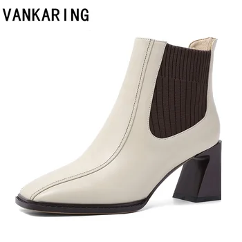 

spring autumn women's leather short boots black women's winter boots slip on ankle boots for women brand chaussure bottes femme